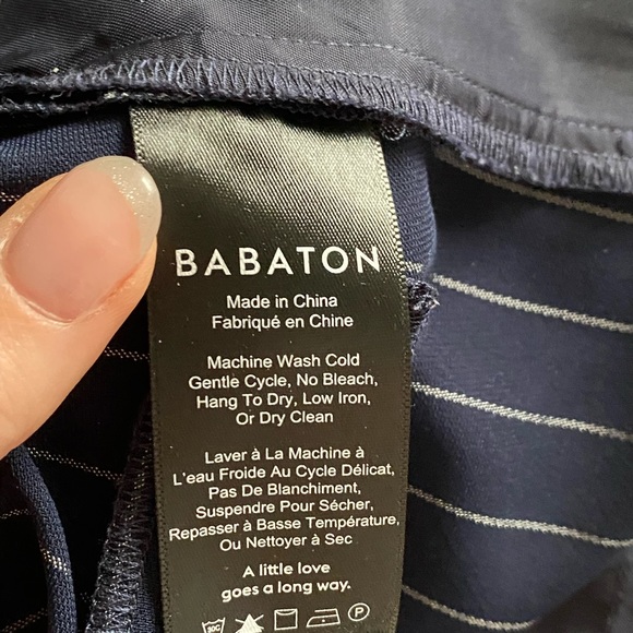 Aritzia Babaton Modesto striped pant in navy - Picture 5 of 7